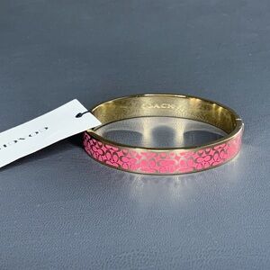 COACH Gold and Pink Enamel bracelet